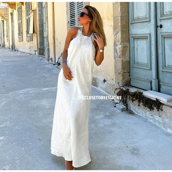 ZARA LIMITED EDITION!!! Linen Maxi Dress NWT - Picture 11 of 16